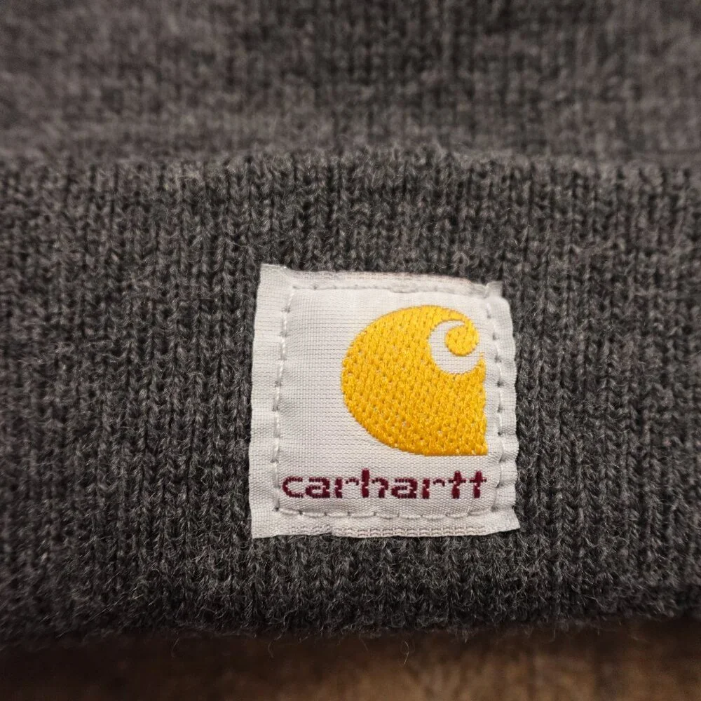 Carhartt Infant Toddler Beanie Hat Gray Acrylic Knit‎ OSFM